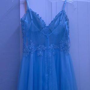 Dress worn once. Altered to fit 5’4. I am 5’2 and 118 pounds and it fits perfect